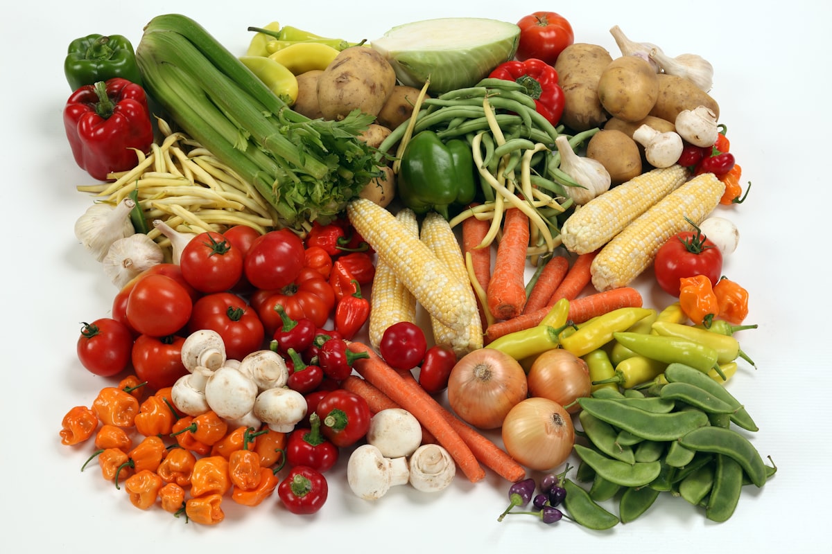 Colourful vegetable stir-fry with herbs